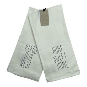 Home Essentials“Bless Our Nest & Home Sweet Home” Kitchen Towels NWT